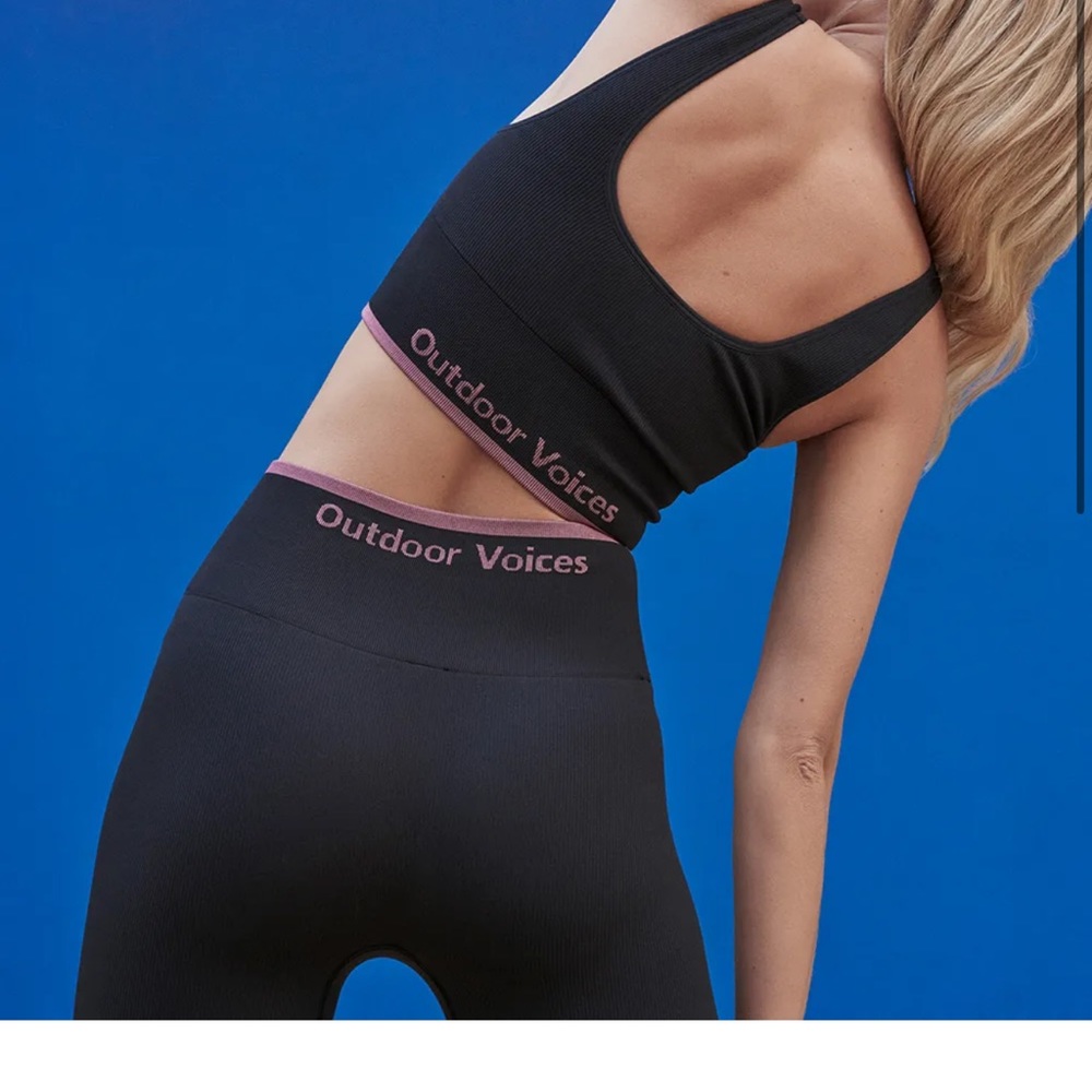 Outdoor Voices Black Sports Bra